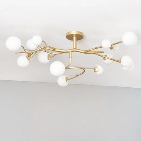 Brilagi - LED Prisadený luster MISTEL 15xG9/3W/230V zlatá/biela