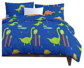 Modré detské obliečky na jednolôžko 140x200 cm Dinolar – Mijolnir