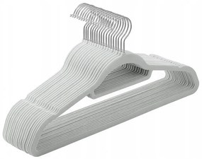 Velúrová súprava vešiakov Maxi 50 kusov sivá