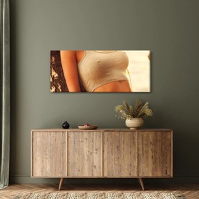 Obraz - Žena pri strome (120x50 cm)