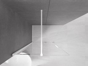Mexen Velar, posuvné dvere do otvoru typ Walk-In 120 cm, 8mm číre sklo, biela, 871-120-000-03-20