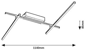 Rabalux 71019 - LED Stropné svietidlo NEGAN LED/24W/230V 4000K