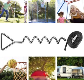 Sada kotiev do zeme, 4ks, 42,5x8,5cm, strieborná Monzana