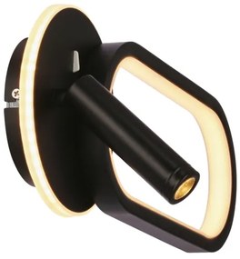 LED Nástenné svietidlo MONET LED/13W/230V + LED/2W 3000/4000/6000K čierna