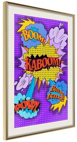 Artgeist Plagát - Kaboom! [Poster] Veľkosť: 30x45, Verzia: Zlatý rám s passe-partout