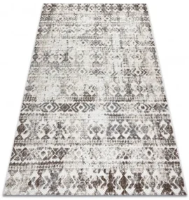 Koberec SOLE D3732 Aztécky, romby - ploské tkanie, béžový