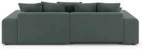 Tmavozelená rozkladacia rohová pohovka s úložným priestorom (variabilný roh) Luma – Ropez
