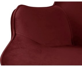 Červené zamatové kreslo Niko – Ropez