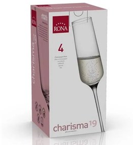 Rona Poháre na šumivé víno CHARISMA 190 ml, 4 ks