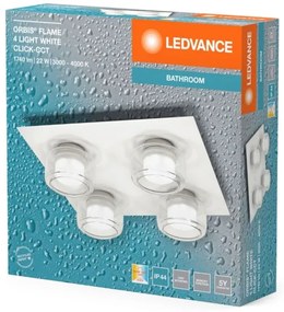 Ledvance - LED Kúpeľňové stropné svietidlo ORBIS FLAME 4xLED/5,5W/230V IP44 biela