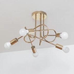 Prisadený luster OXFORD 5×E27/15W/230V zlatý