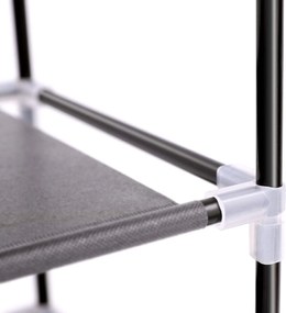 9-úrovňový botník, skrinka na topánky, čierna farba