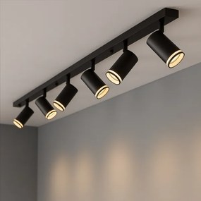 Bodové svietidlo PIPE 6xGU10/10W/230V čierna