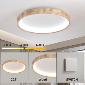 Brilagi - LED stropné svietidlo FALCON WOOD MODERN LED/60W/230V priemer 80 cm, drevené prevedenie