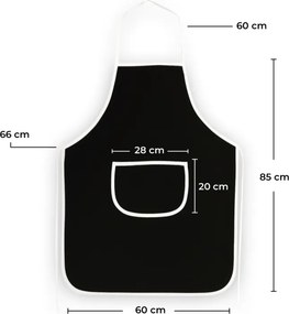 Kuchynská zástera Chef EMI, čierna