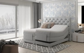Box spring posteľ Clif 180x200, žltá, elektrické polohovanie