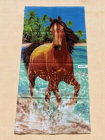 Plážová osuška FUNNY HORSE 70x140 cm