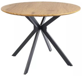 Okrúhly stôl Aster 100 cm dub prírodný/čierny