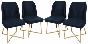 Sada jedálenských stoličiek Madrid Dark Blue, 4 ks