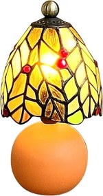 Nočná lampa Tiffany ORANGE vitráž FLORA 23*Ø12 1*E14