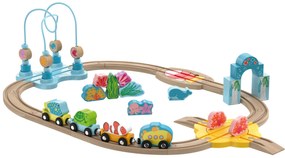 lupilu®  Drevená železničná súprava M (podmorský svet)  (100394864)