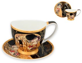 Šálka s podšálkou na espresso 100 ml Gustav  Klimt The Kiss, CARMANI, 5320351