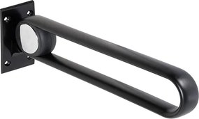 Bemeta Design HELP: Madlo, 620 mm, v tvare U, sklopné, bez krytky, hliník, čierna - 355107270