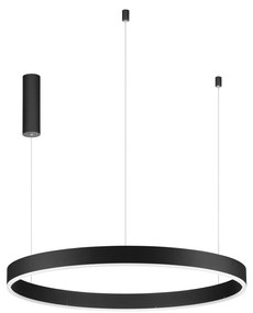 LED luster Motif 80 čierne CCT s diaľkovým ovládaním