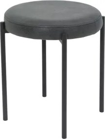 Stolička Sammy, antracitová látka vo vintage optike kože%