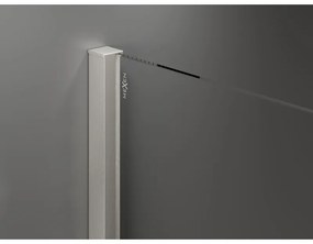 Mexen Velar, sprchový kút s posuvnými dverami 150 x 90 cm, 8mm šedé sklo, brúsená oceľ, 871-150-090-41-97