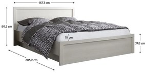 Manželská posteľ 140 JESS (biela) (s roštom). Vlastná spoľahlivá doprava až k Vám domov. 1091589