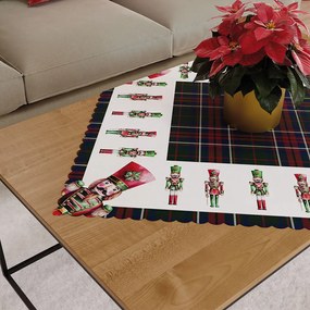 INTERMEDIC SK Vianočný obrus Luskáčik Karo 79x79 cm
