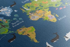 Obraz zaujímavá detská mapa sveta