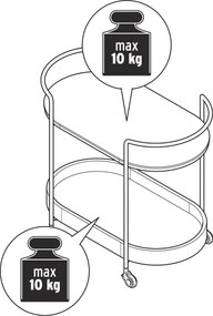 Servírovací vozík s mramorovým vzhľadom