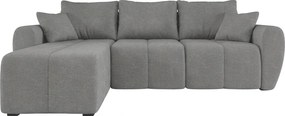 Rozkladacia obojstranná sedacia súprava do L SEVIO 246x145 cm, sivá + 2 vankúšiky ZDARMA