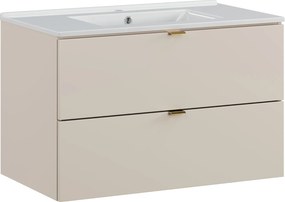 Comad Kúpeľňová skrinka s keramickým umývadlom Dalia Cashmere 80 cm - kašmír