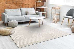 Koberec SANTO  SIZAL 1001 Geometrický, biely