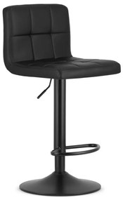 Barová stolička PROT - čierny zamat / čierny podstavec