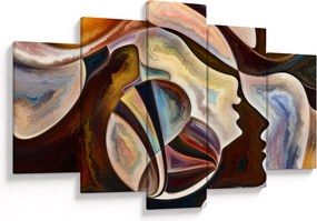 Obraz - Abstrakcia hláv (150x105 cm)