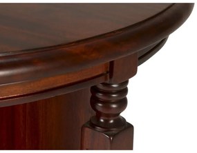 furniture-nabytek.cz - Masívna knižnica Cambridge z mahagónu, otočná, lakovaná, hnedá