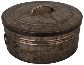 Vintage plechová okrúhla dóza