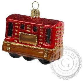 Vánoční ozdoba vagon červený