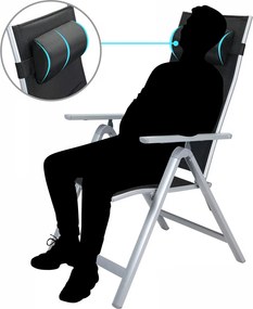 InternetovaZahrada Sada 2 hliníkových kresiel Premium - strieborná