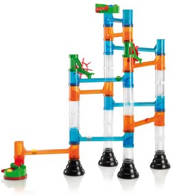 Migoga Marble Run - guľôčková dráha - transparentná - 45 ks