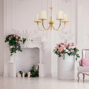 Toolight Toolight, stropná lampa 5xE14 APP1014-5CP, béžová, OSW-05557