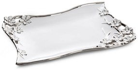 DEKORAČNÝ KERAMICKÝ TANIER KARIN 36X26 CM BIELA