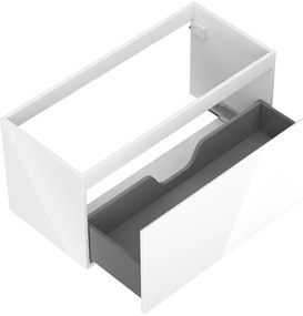 Mexen Orio, kúpeľňová skrinka 100 cm, 1 zásuvka, biela lesklá, 91A10-10047-1-BF00