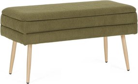 Zelená polstrovaná lavica Olga – Bizzotto