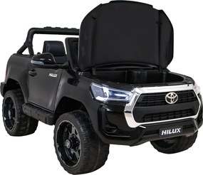Ramiz Toyota Hilux na batérie pre deti Čierny pickup + pohon 4x4 + diaľkové ovládanie
