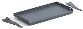 Naklonená kovová polica pre stôl ROBUST/SOLID, 670x300 mm, tmavošedá
